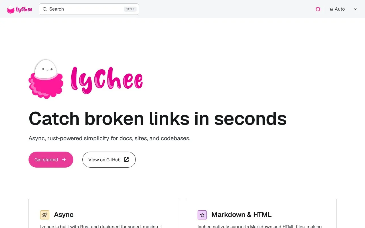 lychee homepage screenshot