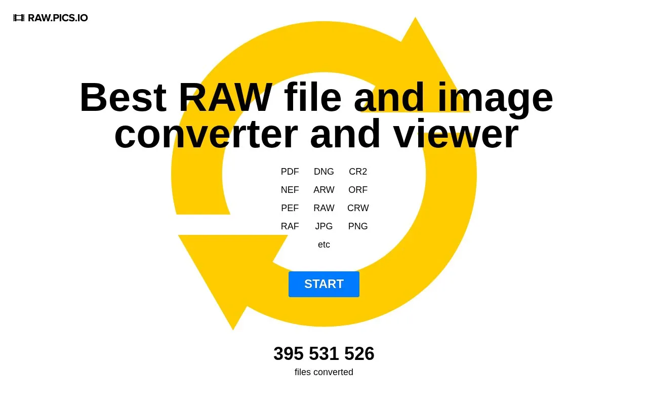 Raw Pics homepage screenshot