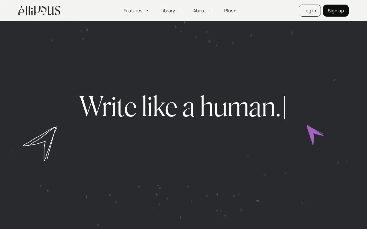 Ellipsus homepage screenshot