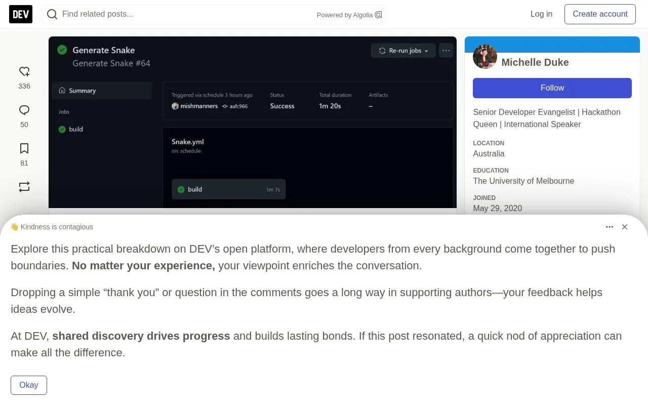 GitHub Snake homepage screenshot