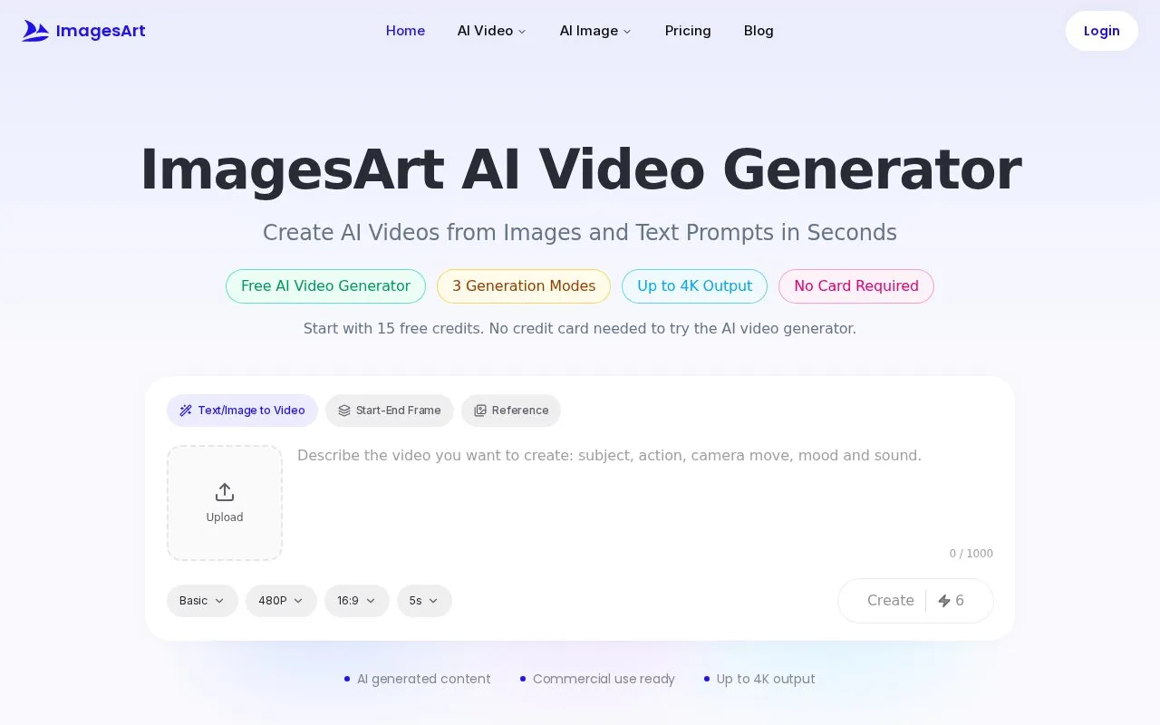 ImagesArt homepage screenshot