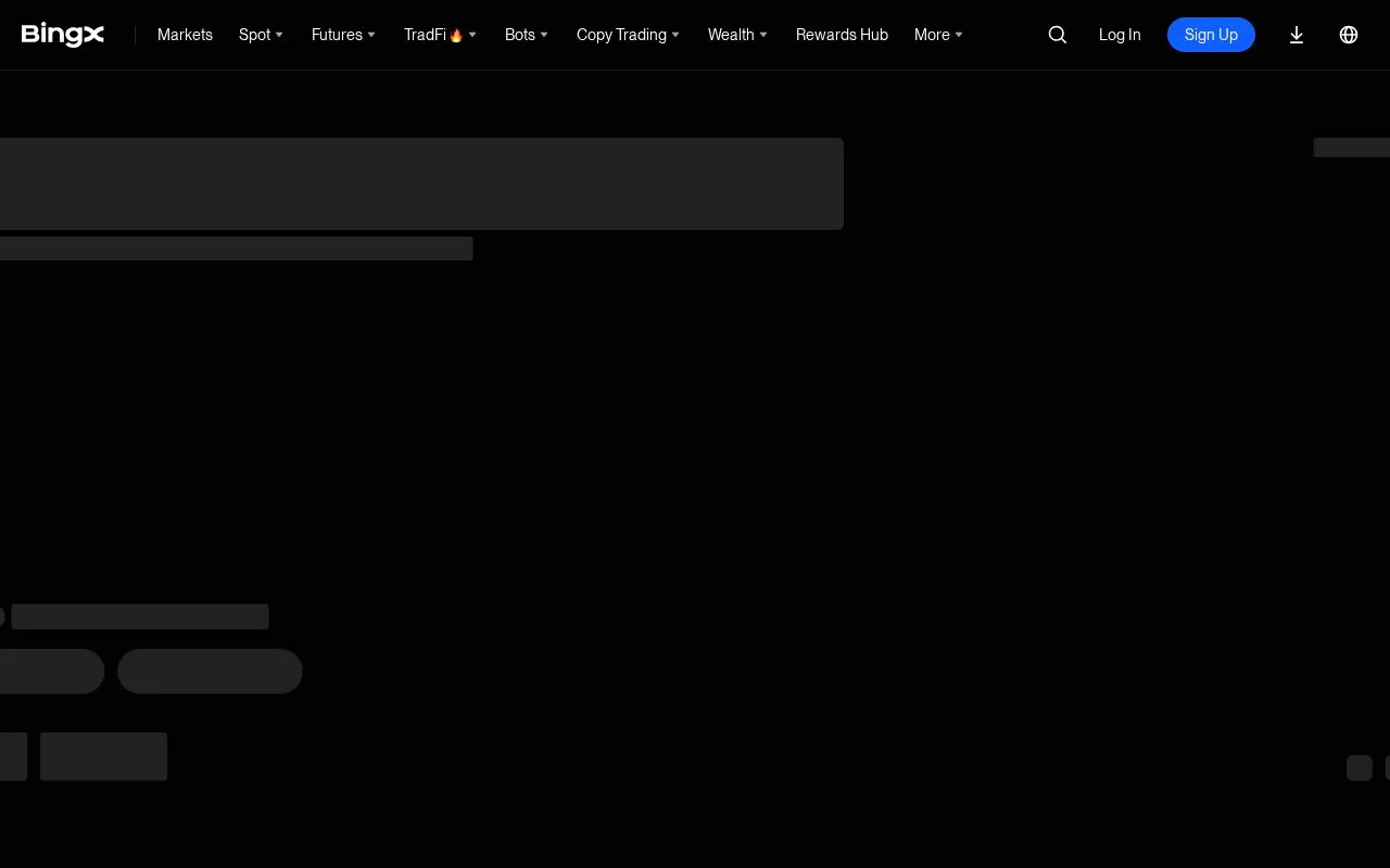 BingX homepage screenshot