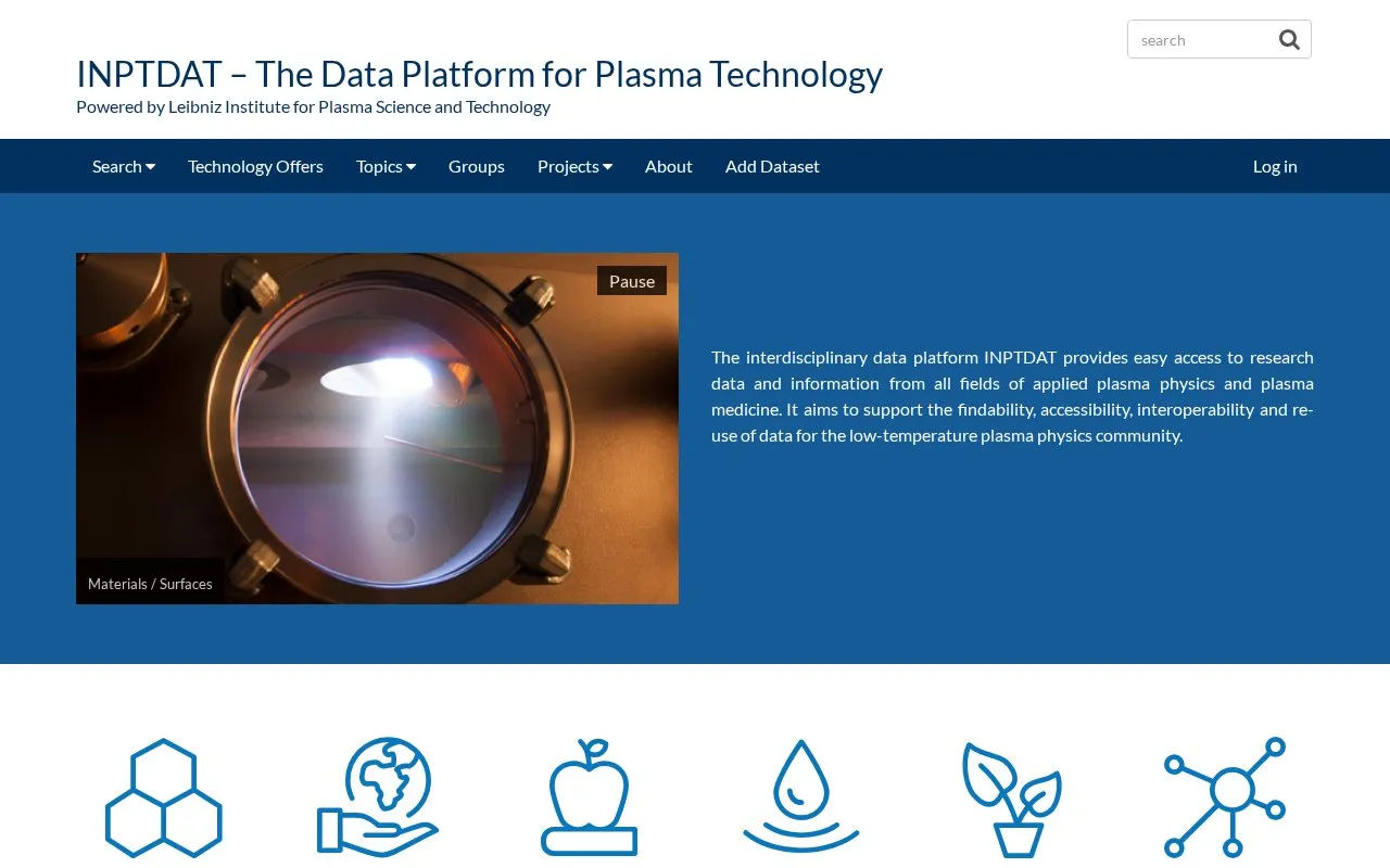 INPTDAT homepage screenshot