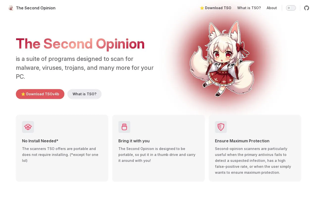 The Second Opinion homepage screenshot