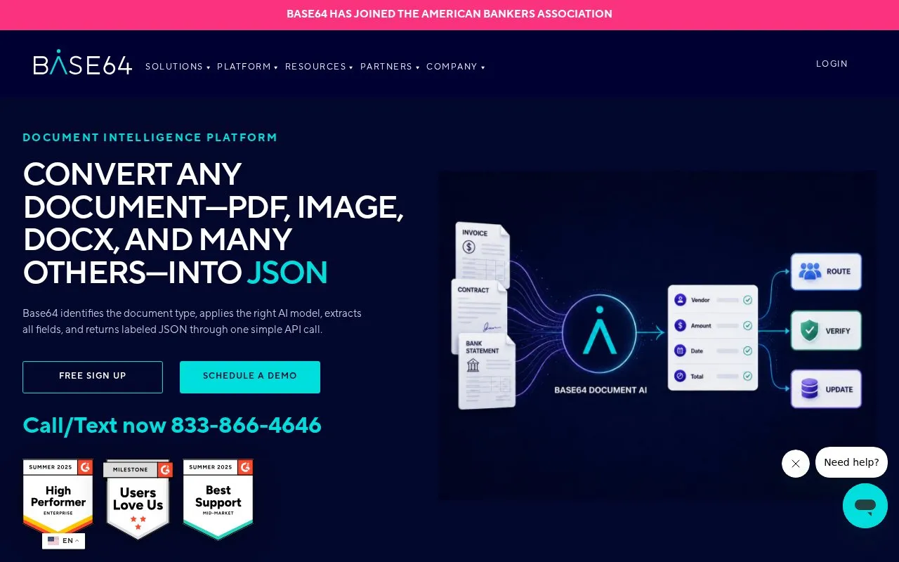 Base64 homepage screenshot