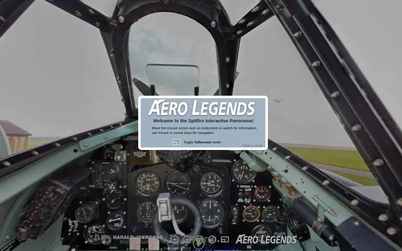 Spitfire Panorama homepage screenshot