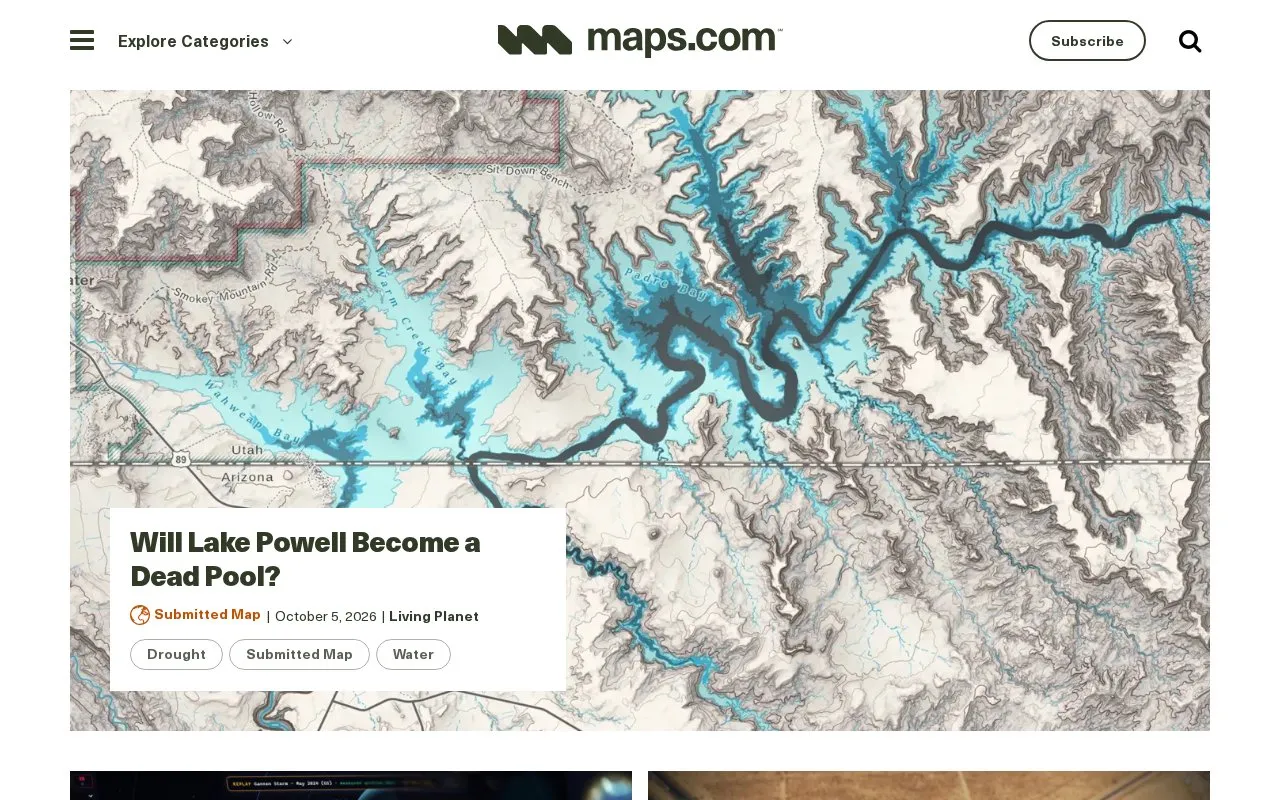 Maps.com homepage screenshot
