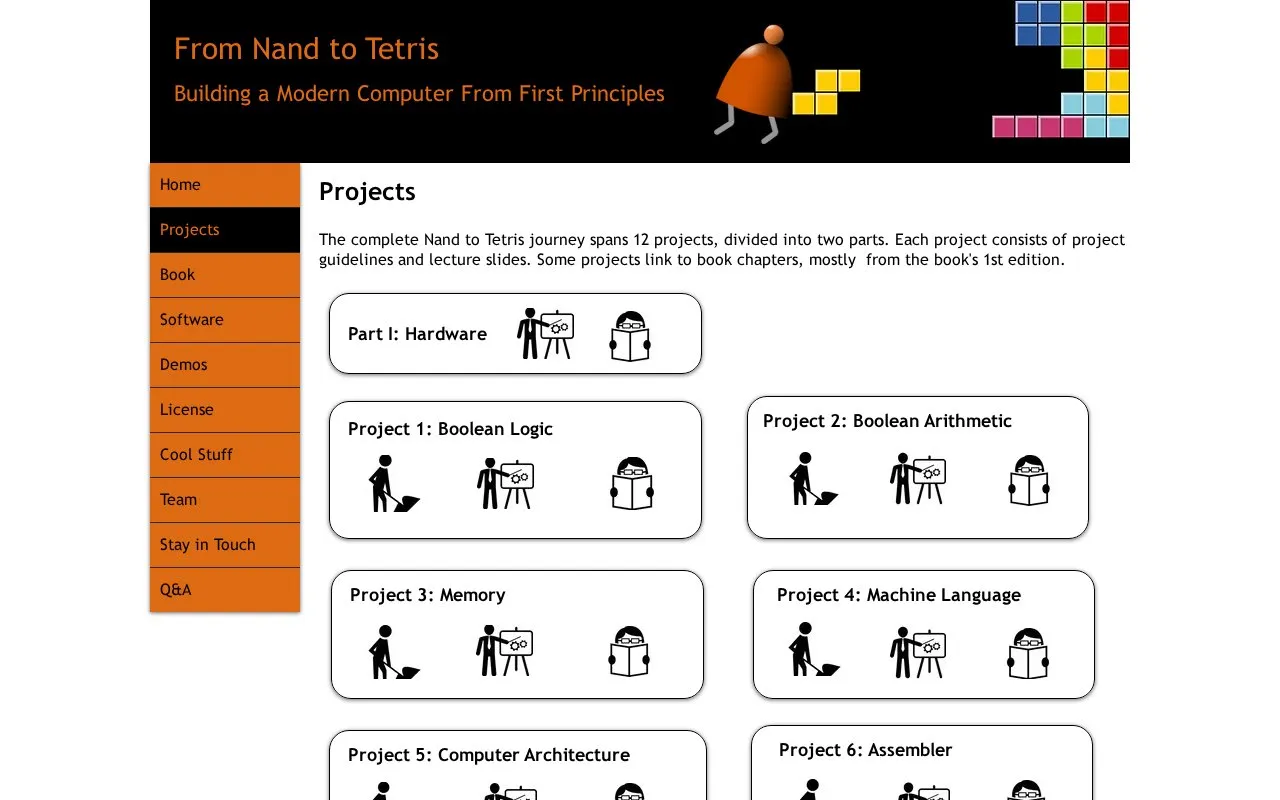 From Nand To Tetris homepage screenshot
