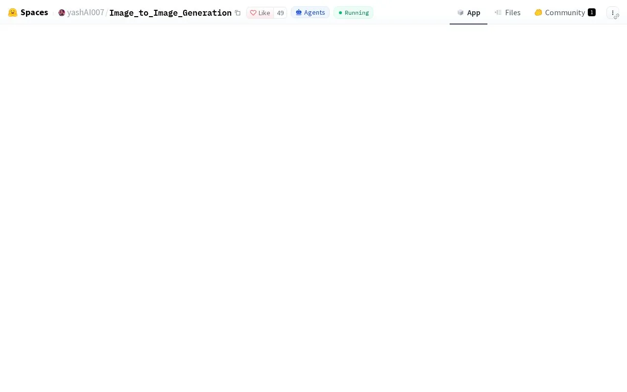 Image To Image Generation homepage screenshot