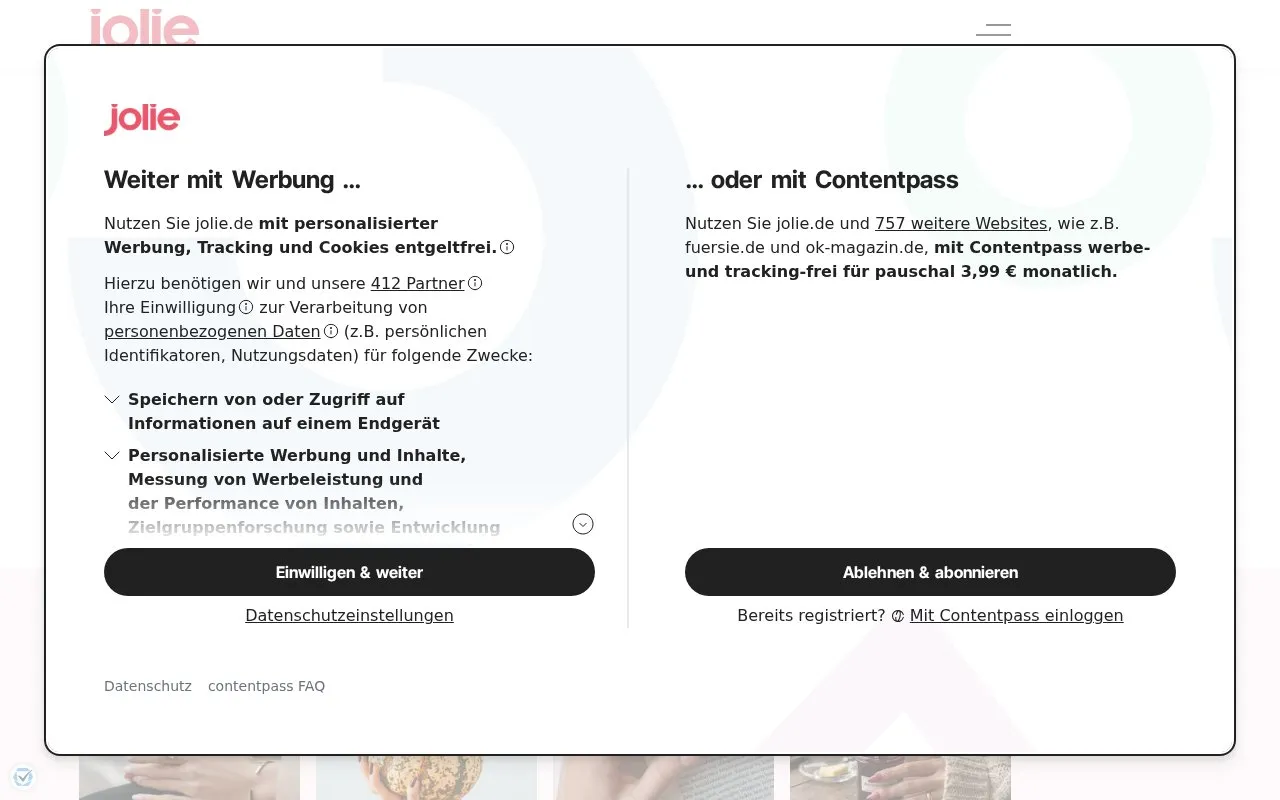 JOLIE homepage screenshot