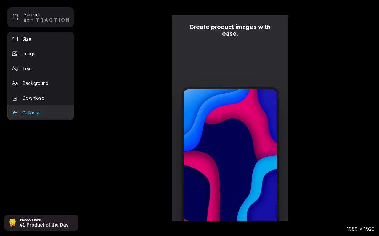 Screen from Traction homepage screenshot