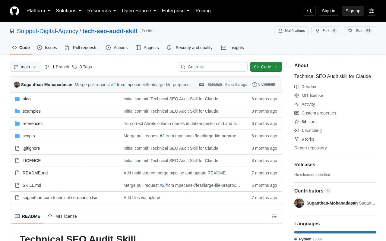 tech-seo-audit-skill homepage screenshot