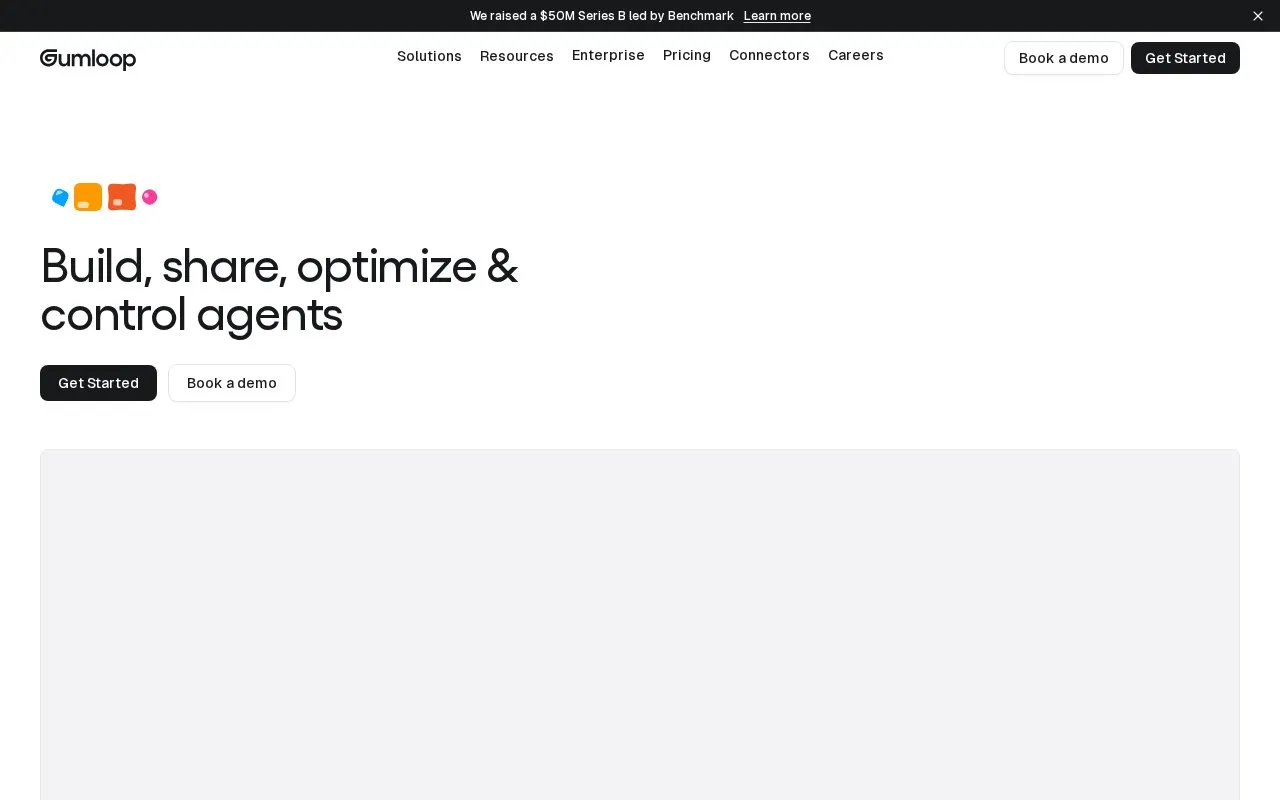 Gumloop homepage screenshot