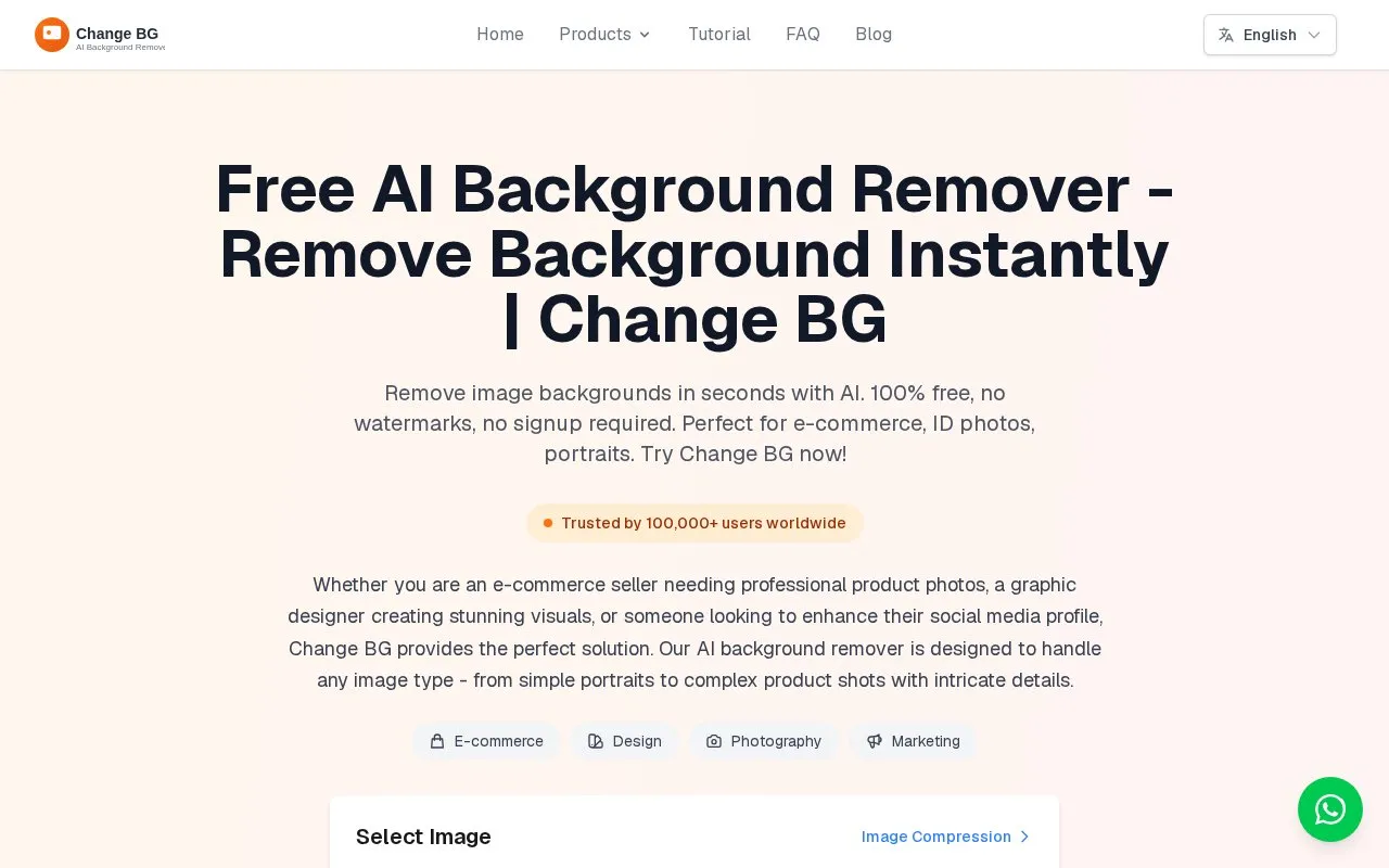 Change BG homepage screenshot