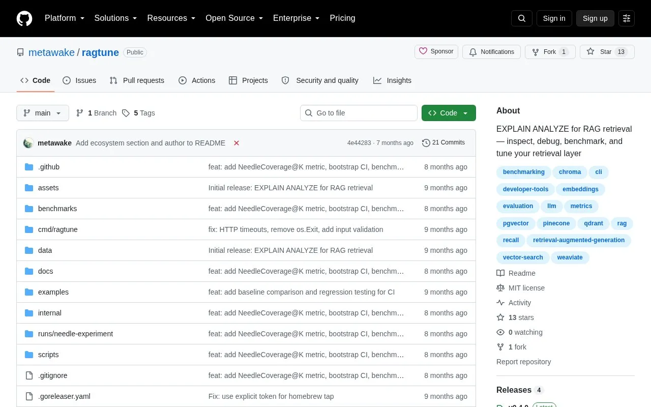 RagTune homepage screenshot