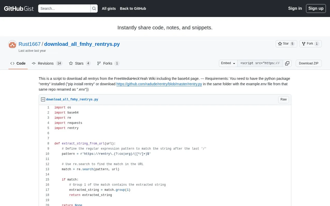 script homepage screenshot