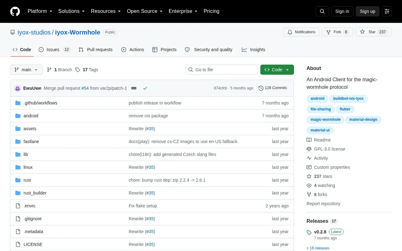 iyox-Wormhole homepage screenshot