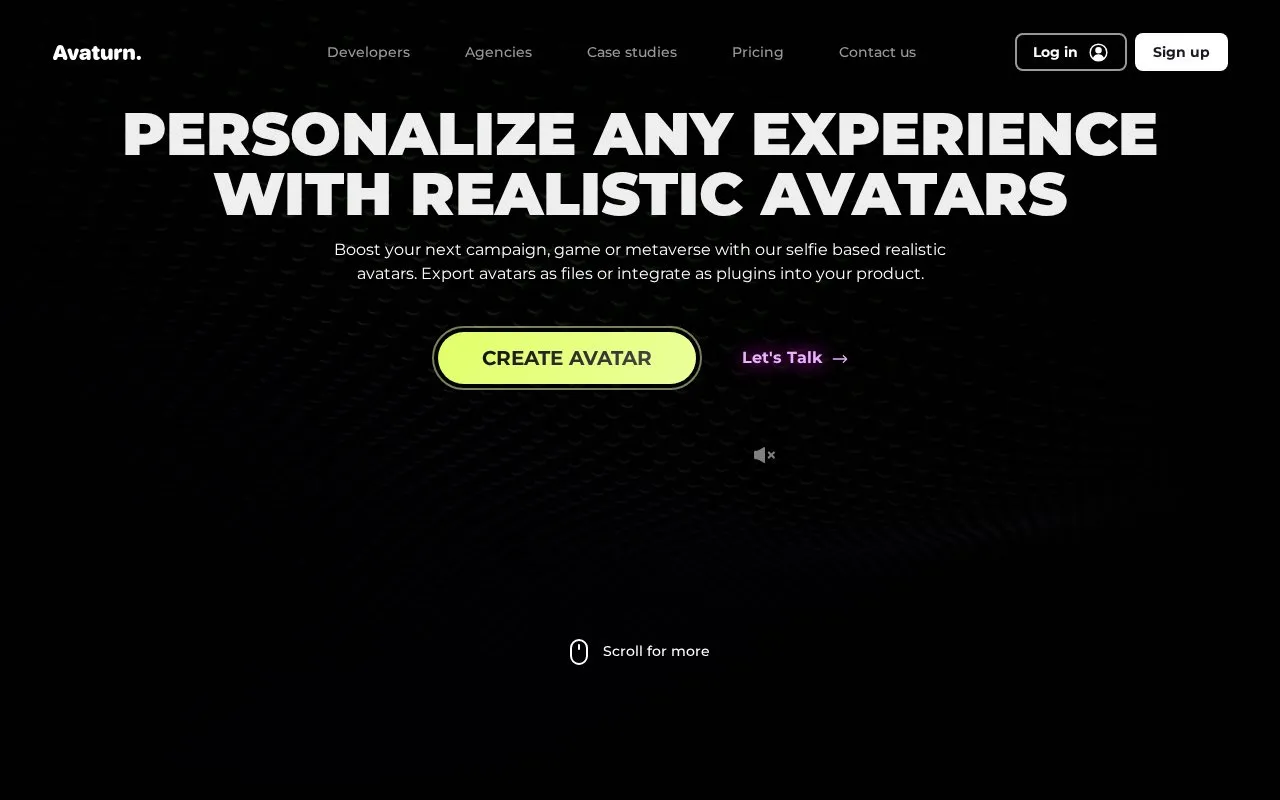 Avaturn homepage screenshot