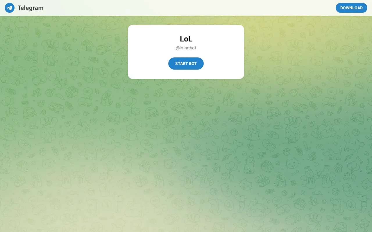 @lolartbot homepage screenshot