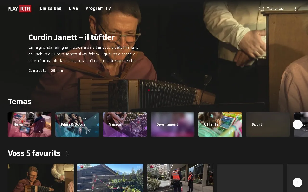 Play RTR homepage screenshot