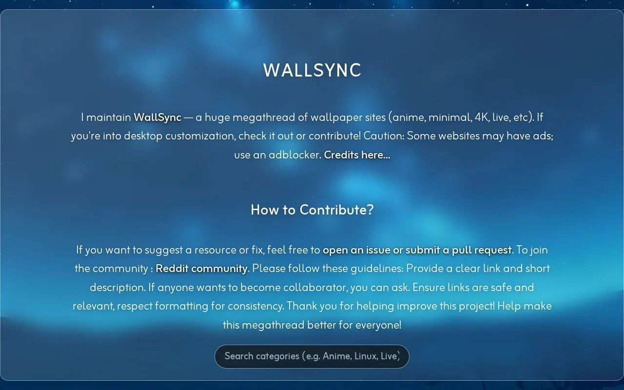 WallSync homepage screenshot