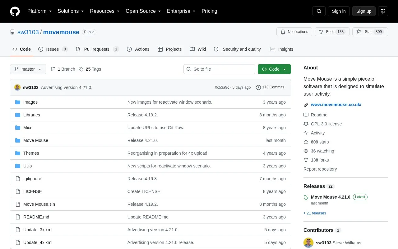 MoveMouse homepage screenshot