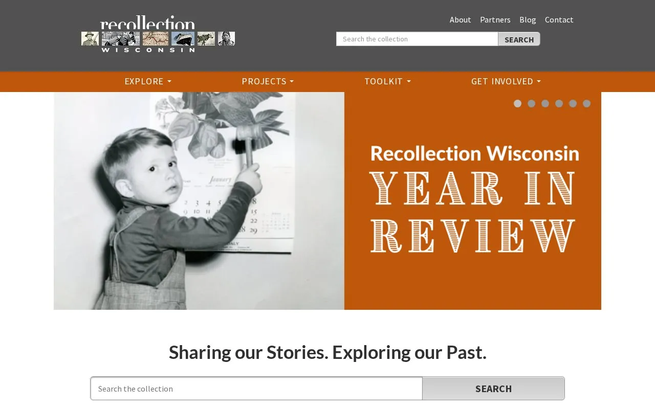 Recollection Wisconsin homepage screenshot