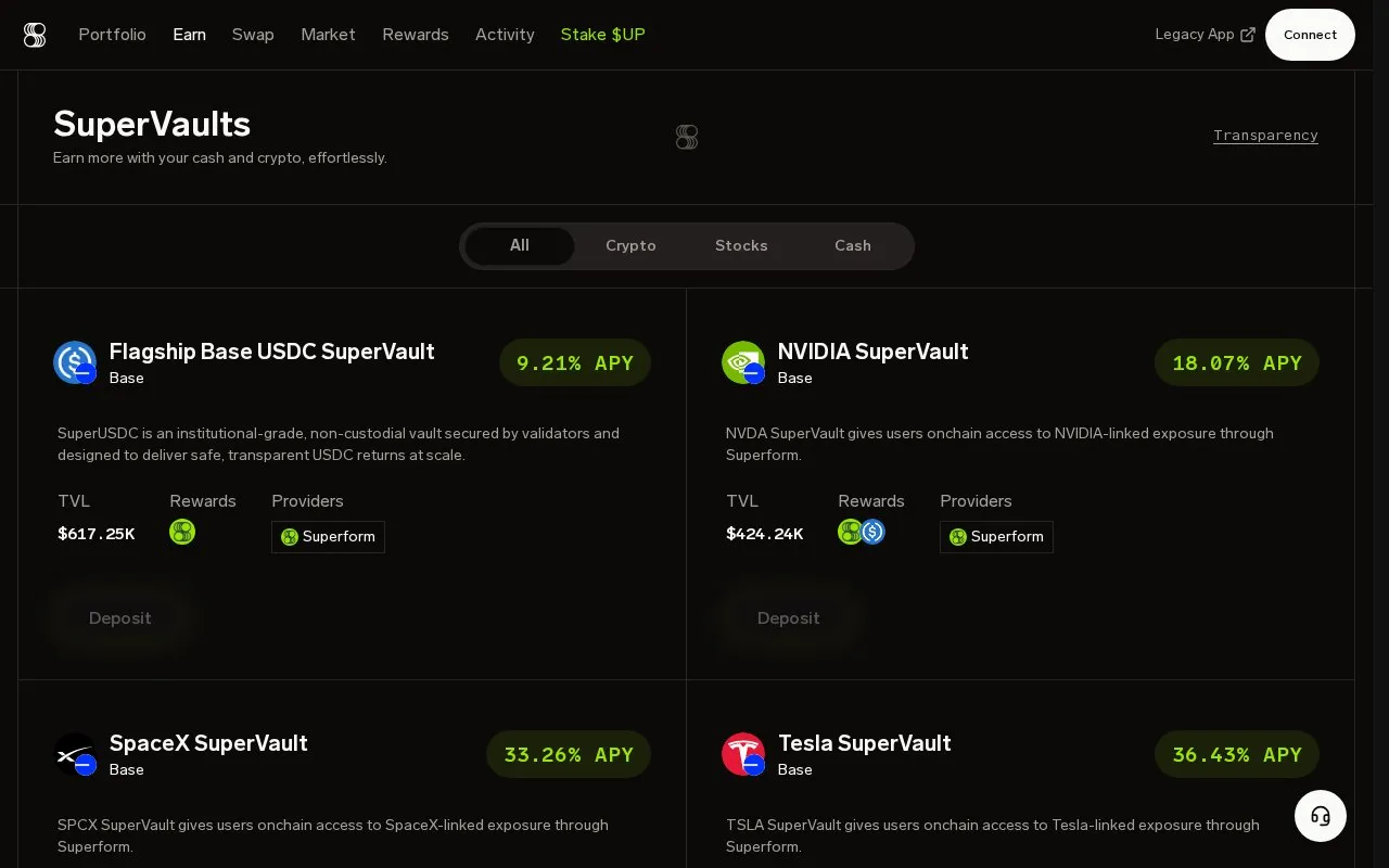 Superform homepage screenshot