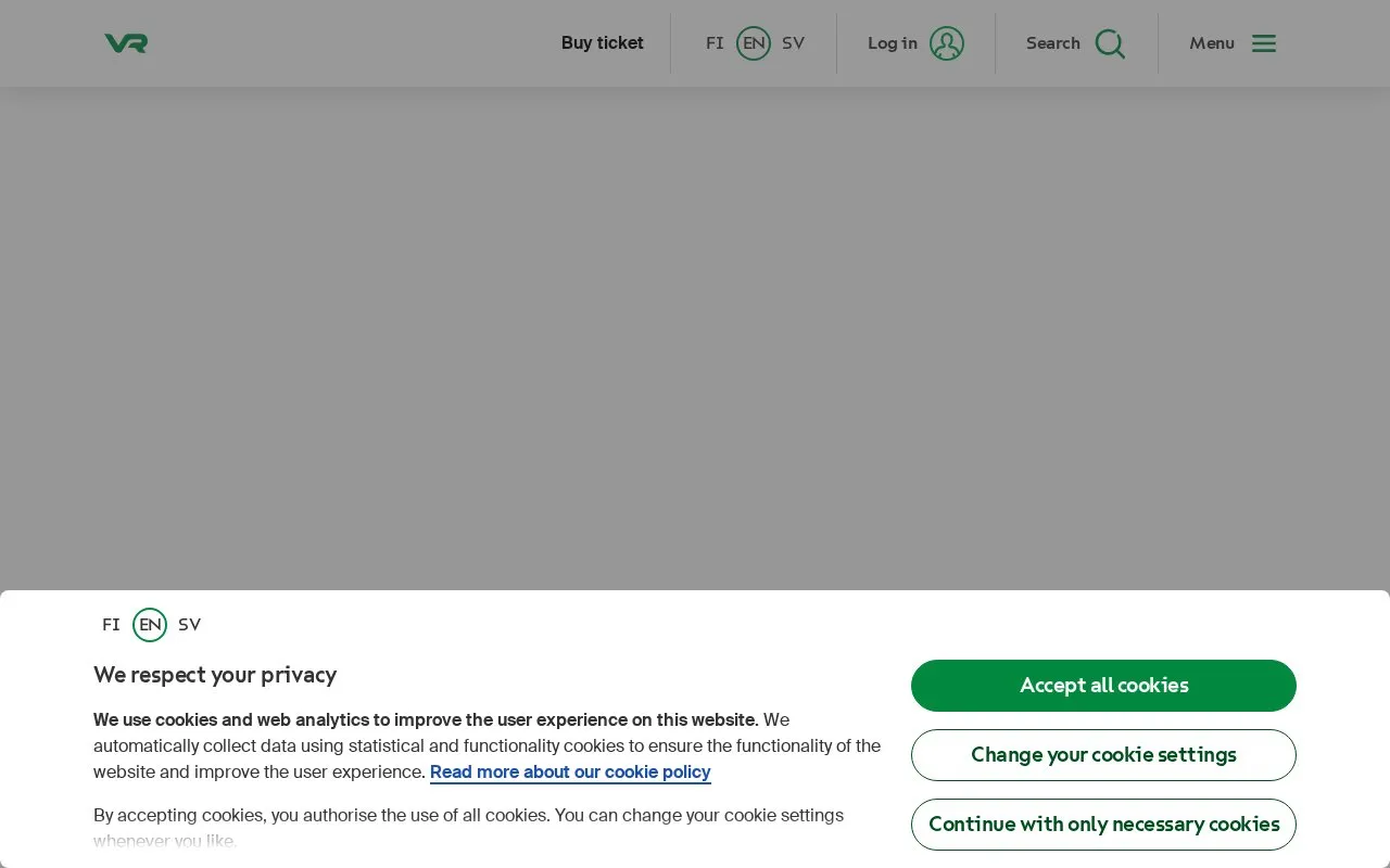 vr.fi homepage screenshot