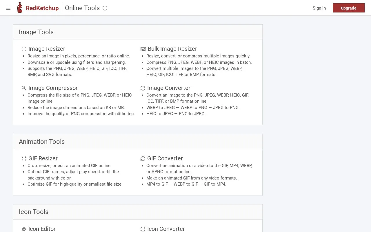 RedKetchup homepage screenshot