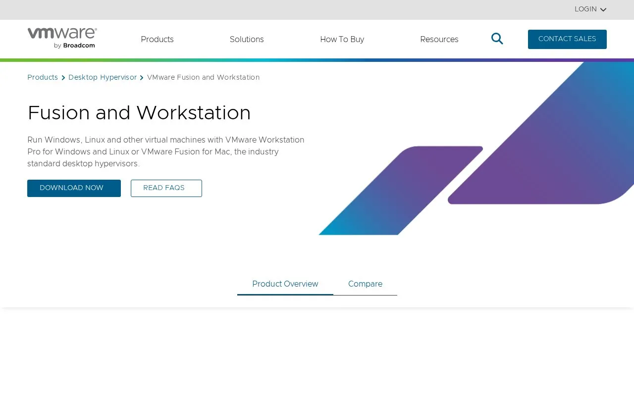 VMware homepage screenshot