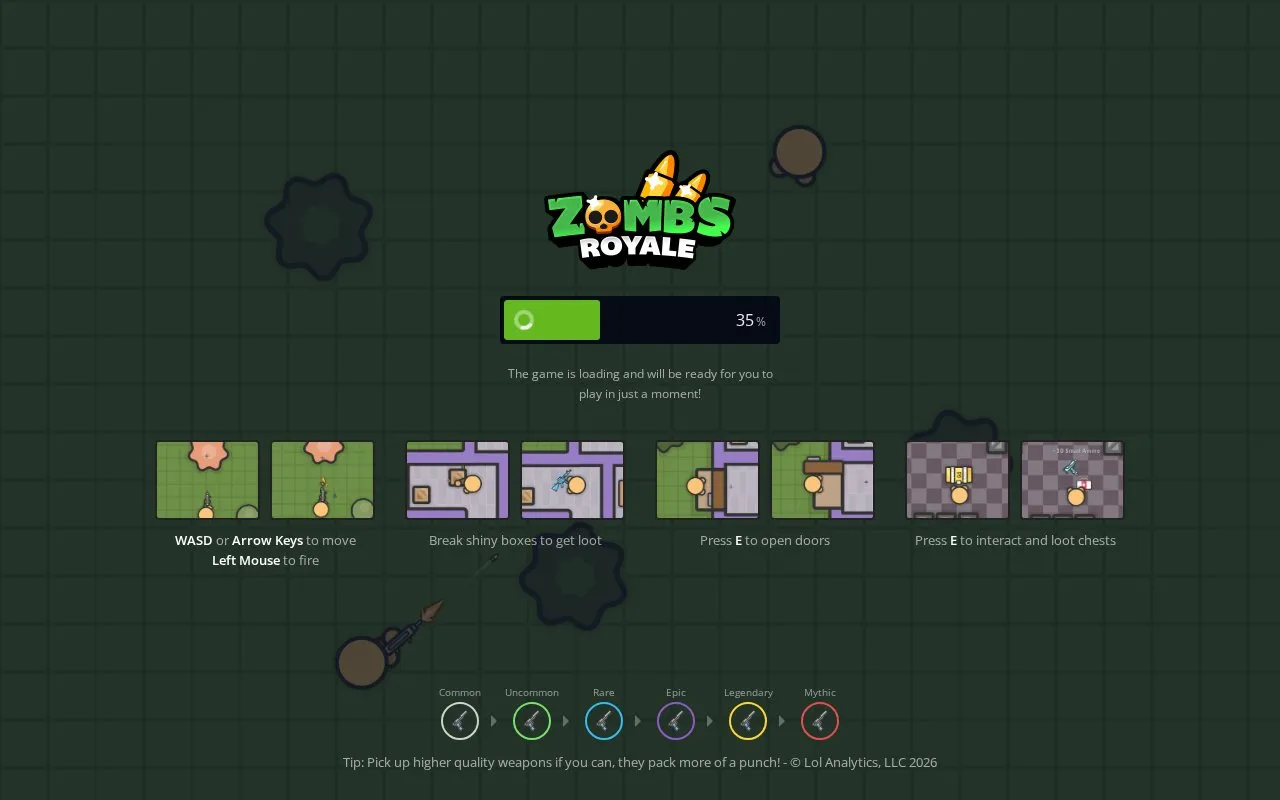 ZombsRoyale.io homepage screenshot