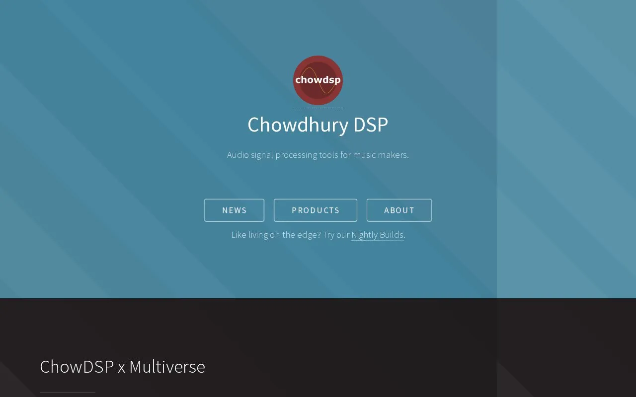 Chowdhury DSP homepage screenshot