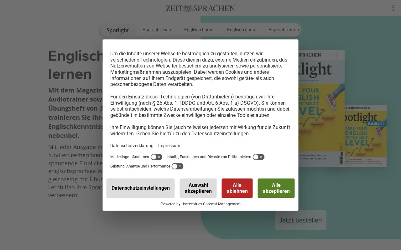 Spotlight homepage screenshot