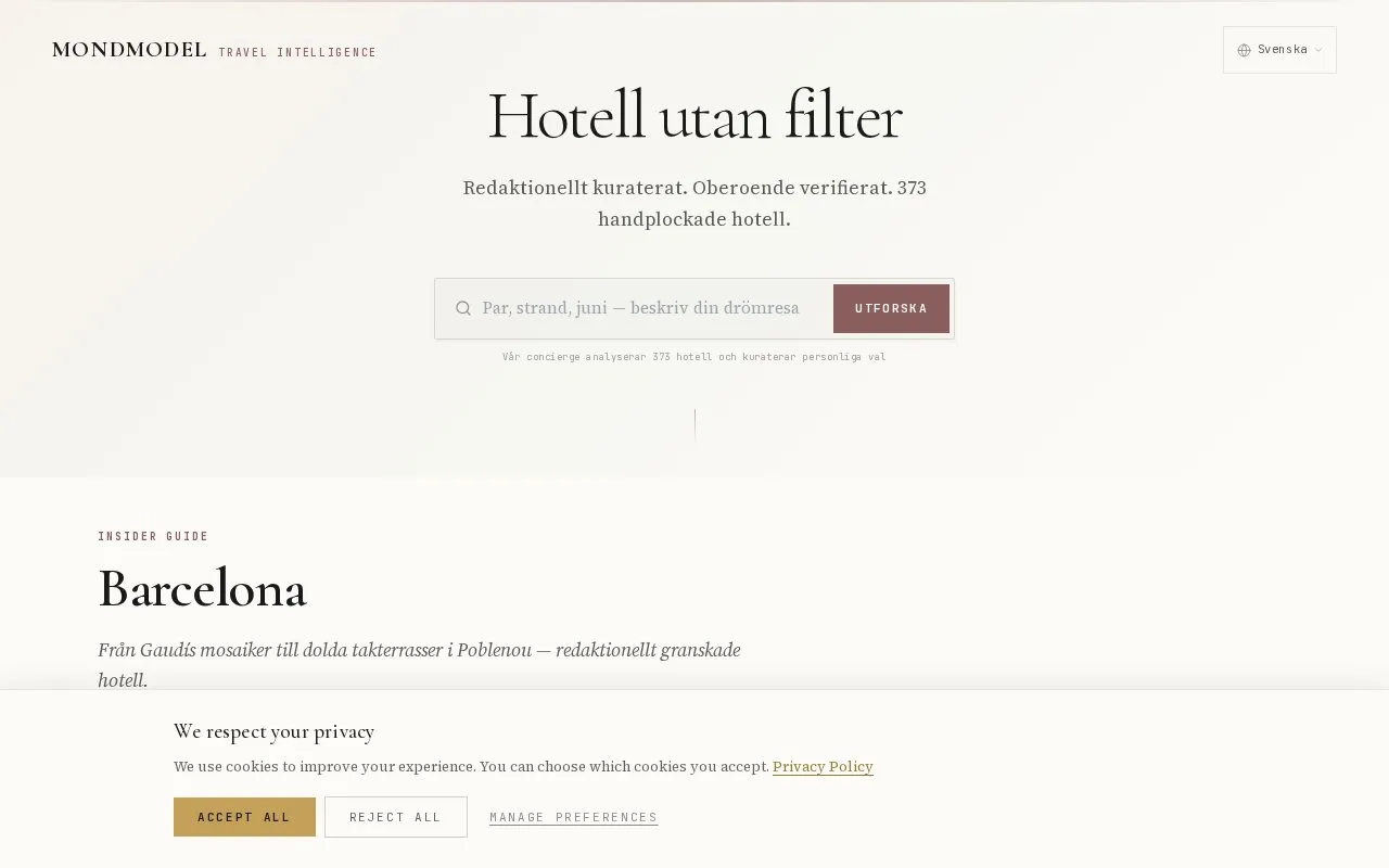 Mondmodel homepage screenshot