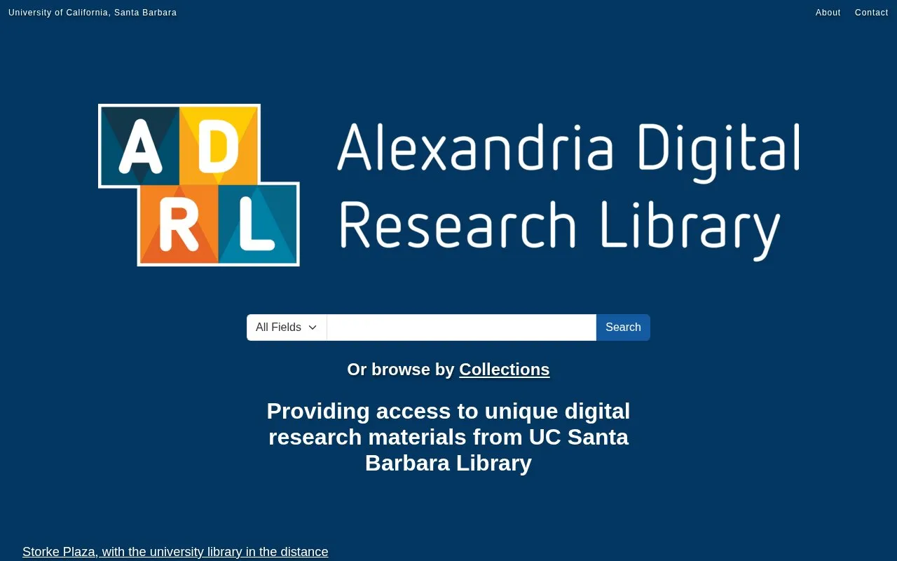 Alexandria homepage screenshot