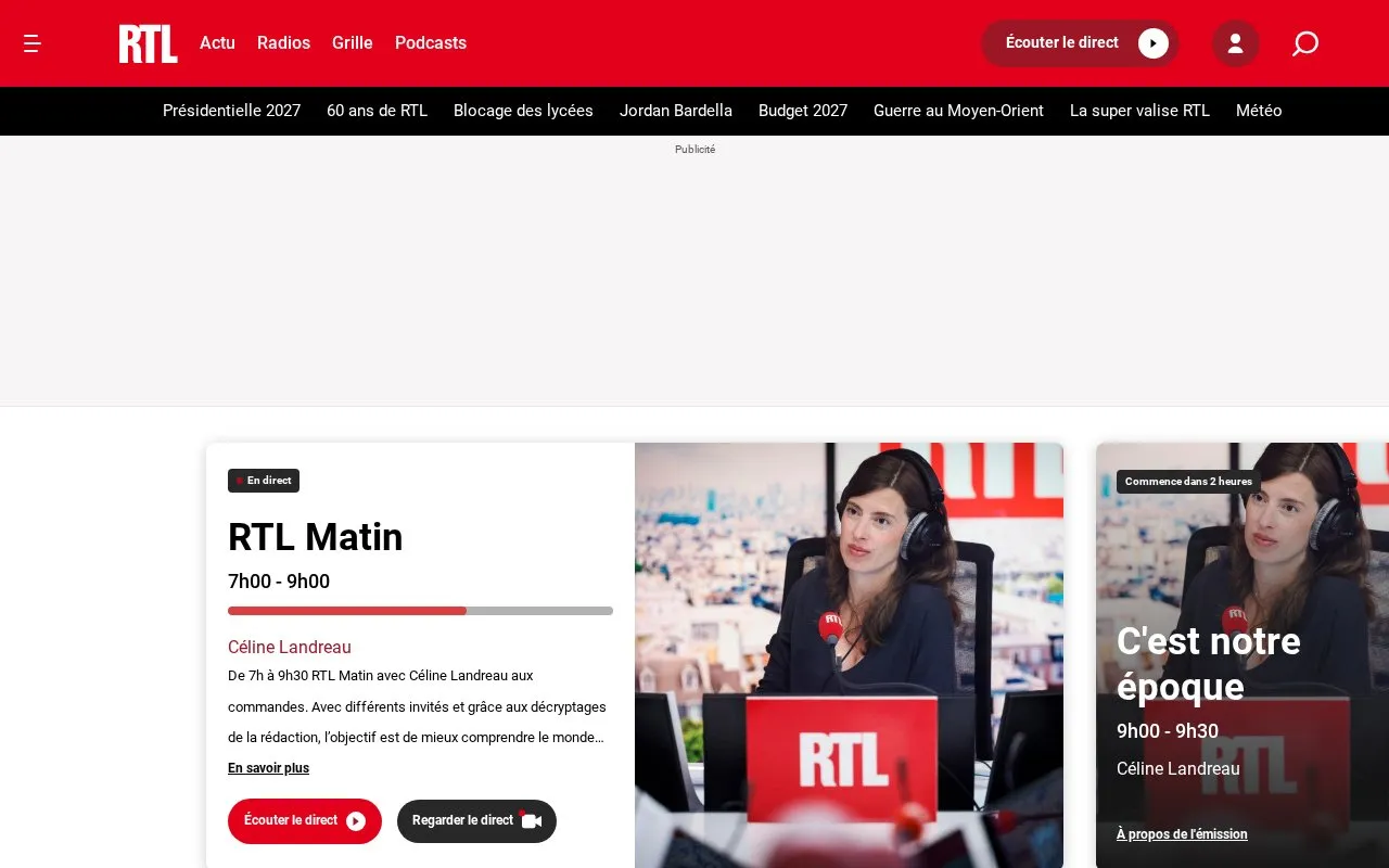 RTL homepage screenshot