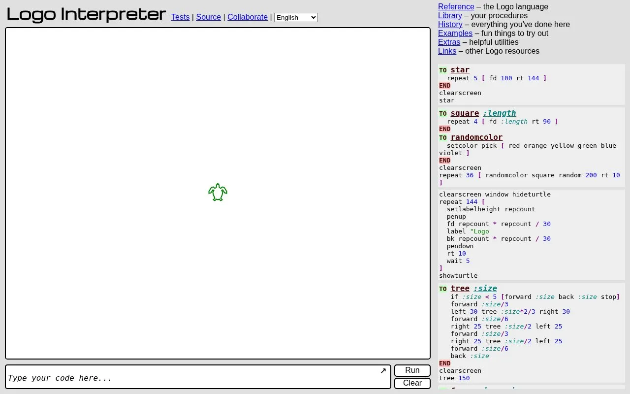 JSLogo homepage screenshot