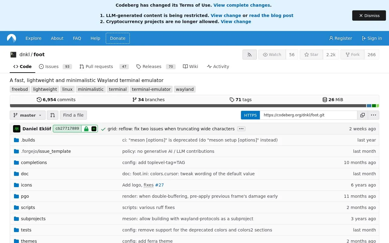 foot homepage screenshot