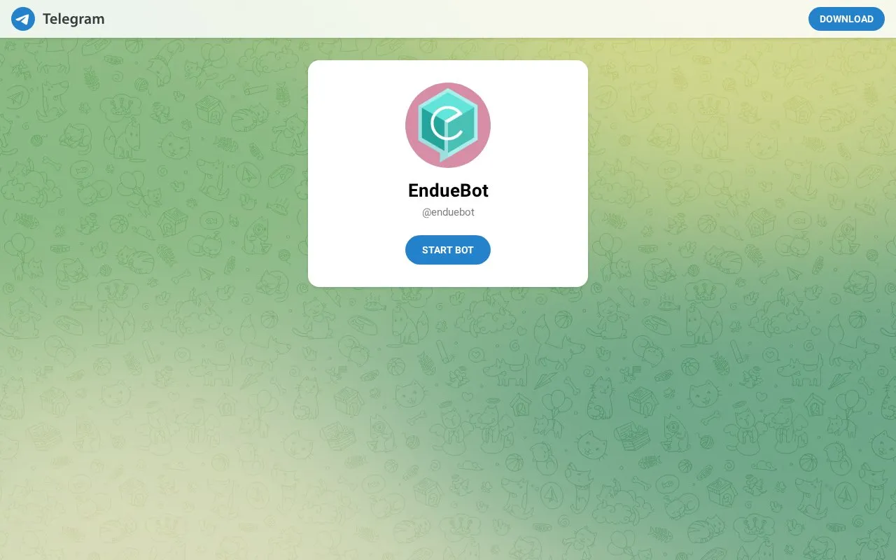 @enduebot homepage screenshot