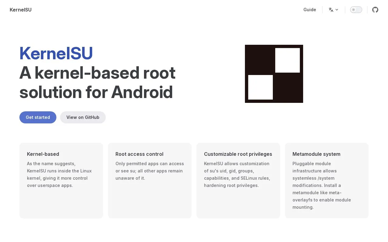 KernelSU homepage screenshot