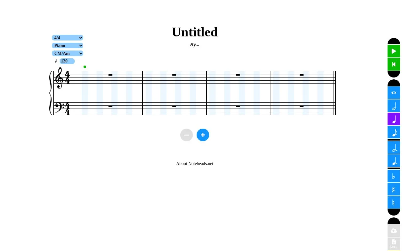 NoteHeads homepage screenshot