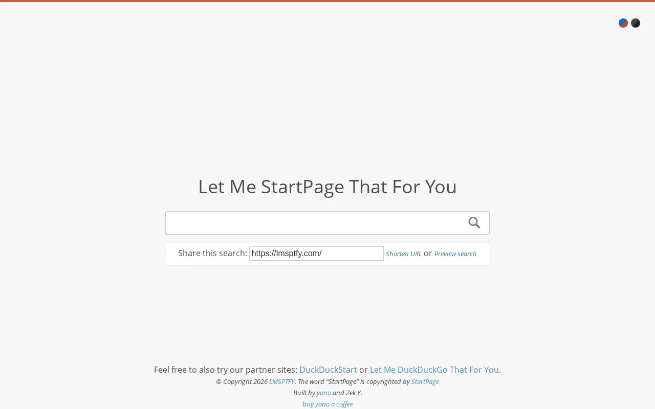 LMSPTFY homepage screenshot