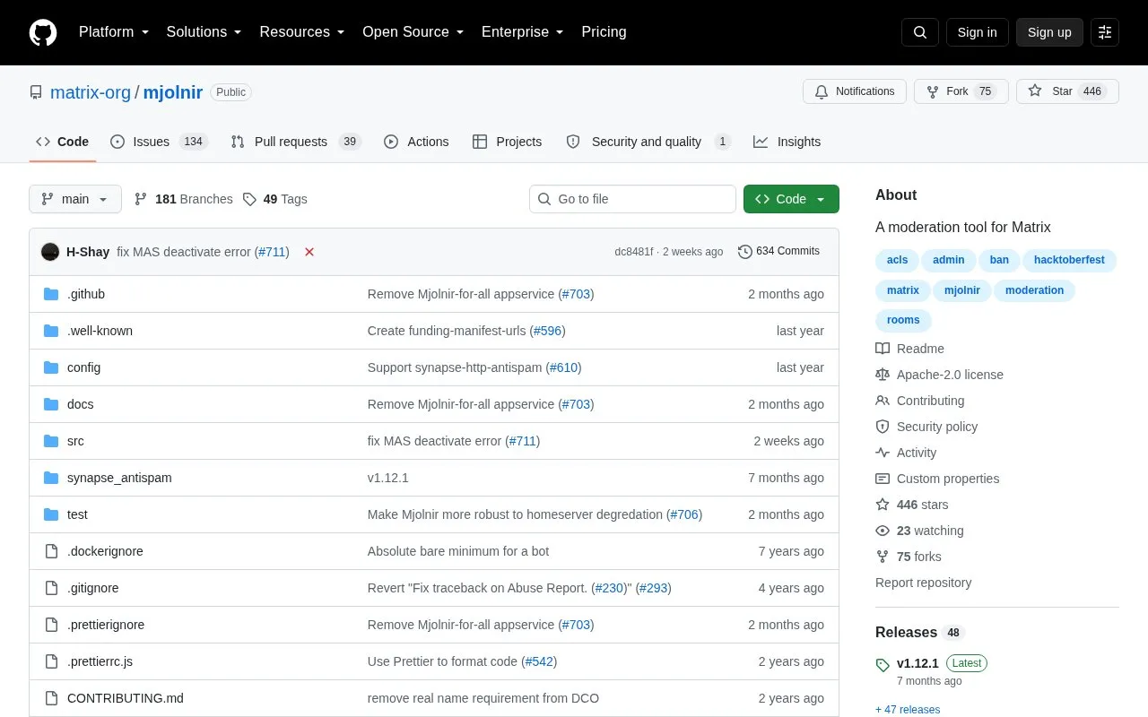 Mod Bot homepage screenshot