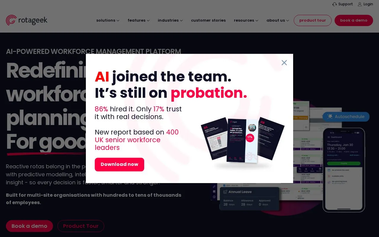 Rotageek homepage screenshot