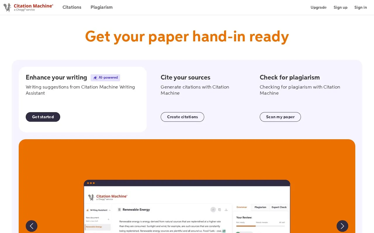 CitationMachine homepage screenshot