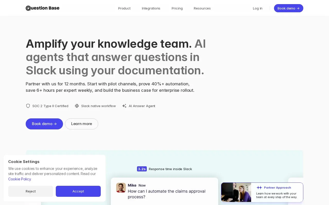 Question Base homepage screenshot