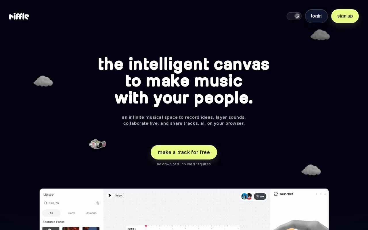 Riffle homepage screenshot