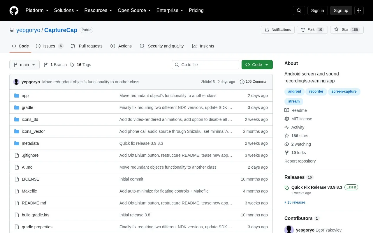 CaptureCap homepage screenshot