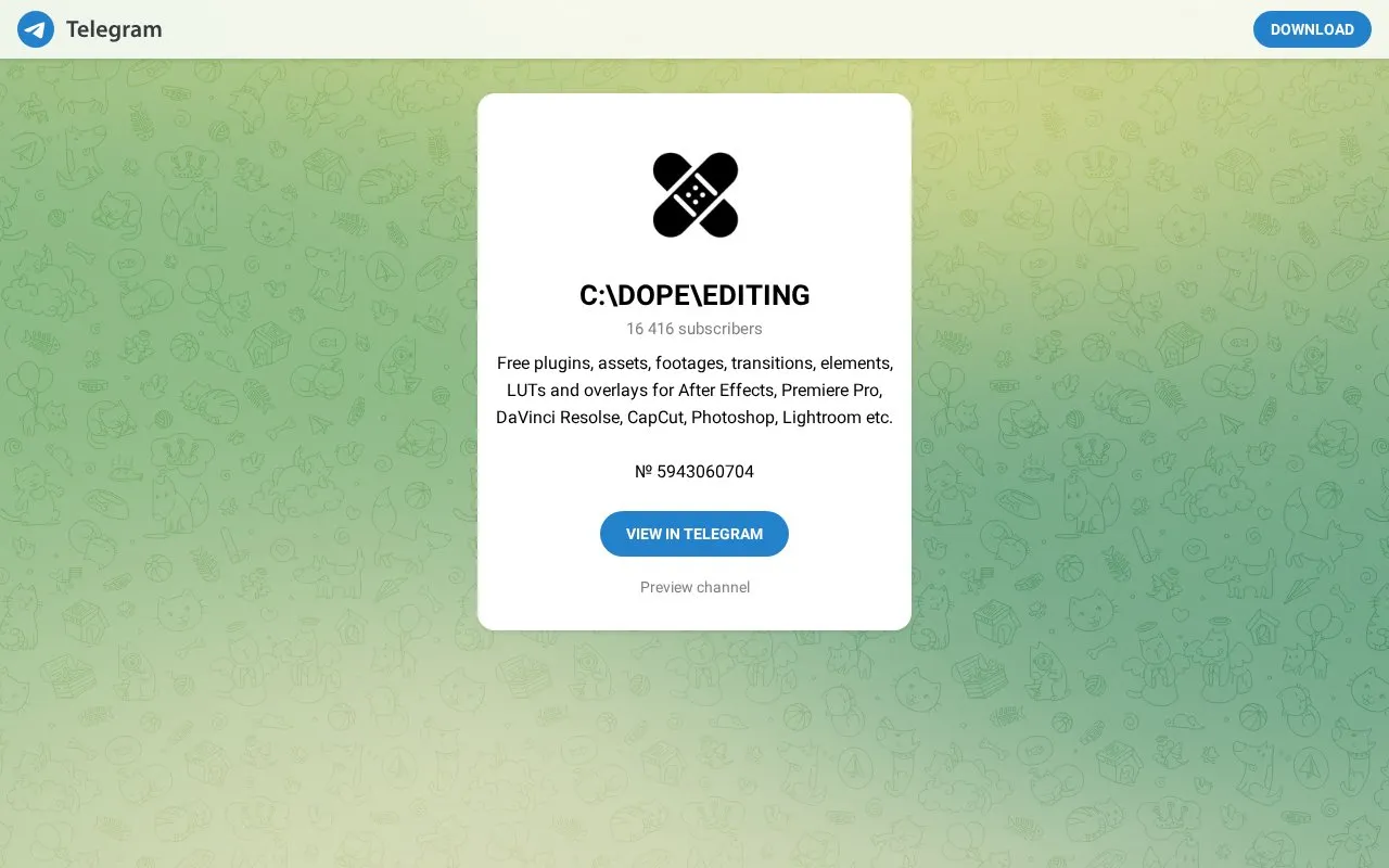 DOPE Editing homepage screenshot